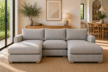 Metz 3 Seater U Shaped Sectional Chaise Corner Sofa Metz 3 Seater U Shaped Sectional Chaise Corner Sofa