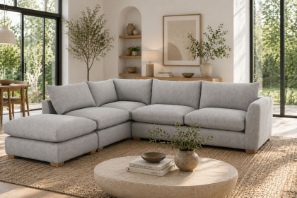 Metz 5 Seater L Shaped Sectional Corner Chaise Sofa Metz 5 Seater L Shaped Sectional Corner Chaise Sofa