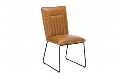 Cooper Leather Dining Chair in Tan (Pair) Cooper Leather Dining Chair in Tan (Pair)