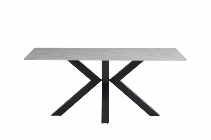 Cleveland Sintered Stone X-Frame 1.8m Dining Table with Rebecca Grey Top Cleveland Sintered Stone X-Frame 1.8m Dining Table with Rebecca Grey Top