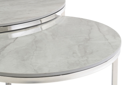 Houston Round Coffee Table Set in Vilas Grey Houston Round Coffee Table Set in Vilas Grey