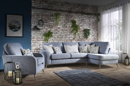 Messini Small Chaise Standard Back Fabric Sofa Messini Small Chaise Standard Back Fabric Sofa