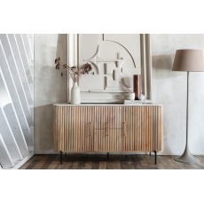 Reed Mango Wood & Marble Wide Sideboard Reed Mango Wood & Marble Wide Sideboard