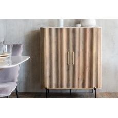 Reed Mango Wood & Marble Highboard Reed Mango Wood & Marble Highboard