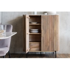 Reed Mango Wood & Marble Highboard Reed Mango Wood & Marble Highboard