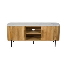 Reed Mango Wood & Marble TV Unit Reed Mango Wood & Marble TV Unit