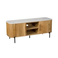 Reed Mango Wood & Marble TV Unit Reed Mango Wood & Marble TV Unit