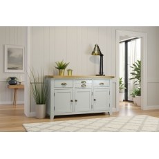 Cotswold Grey Painted Oak Large 3 Door Sideboard 137cm Wide Cotswold Grey Painted Oak Large 3 Door Sideboard 137cm Wide