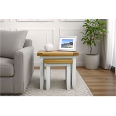 Cotswold Grey Painted Oak Nest Of Tables Cotswold Grey Painted Oak Nest Of Tables