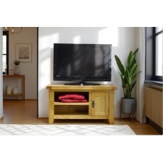 Cotswold Rustic Oak Small TV Stand 91cm Wide Cotswold Rustic Oak Small TV Stand 91cm Wide