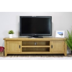 Cotswold Rustic Oak Extra Large TV Stand 180cm Wide Cotswold Rustic Oak Extra Large TV Stand 180cm Wide