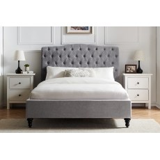 Rosalie Fabric Bed Frame in Light Grey Rosalie Fabric Bed Frame in Light Grey