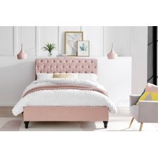 Rosalie Fabric Bed Frame in Pink Rosalie Fabric Bed Frame in Pink