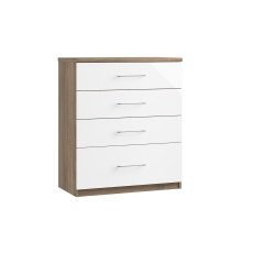 Calgary High-Gloss 4 Drawer Chest of Drawers with Deep Drawer Calgary High-Gloss 4 Drawer Chest of Drawers with Deep Drawer