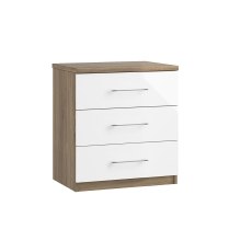 Calgary High-Gloss 3 Drawer Midi Chest of Drawers Calgary High-Gloss 3 Drawer Midi Chest of Drawers
