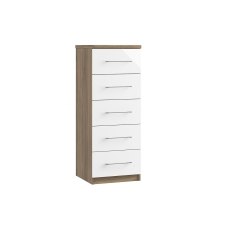 Calgary High-Gloss 5 Drawer Narrow Chest of Drawers Calgary High-Gloss 5 Drawer Narrow Chest of Drawers