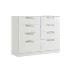 Milly High-Gloss 8 Drawer Twin Chest of Drawers Milly High-Gloss 8 Drawer Twin Chest of Drawers