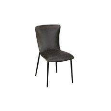 Ella Dark Grey PU Leather Occasional Dining Chair (Pair) Ella Dark Grey PU Leather Occasional Dining Chair (Pair)
