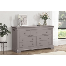 Providence Pebble Grey 3 Over 4 Drawer Chest of Drawers
