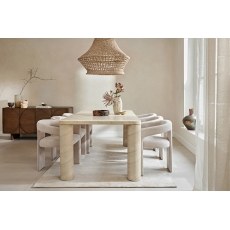 Ida Travertine Stone 200cm Dining Table with Cylindrical Legs Ida Travertine Stone 200cm Dining Table with Cylindrical Legs