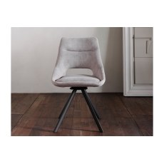 Paige Soft Cotton Dining Chair in Light Grey (Pair) Paige Soft Cotton Dining Chair in Light Grey (Pair)
