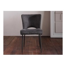 Maya Linen Dining Chair in Dark Grey (Pair) Maya Linen Dining Chair in Dark Grey (Pair)