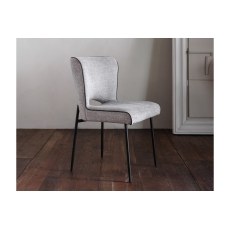 Maya Linen Dining Chair in Light Grey (Pair) Maya Linen Dining Chair in Light Grey (Pair)
