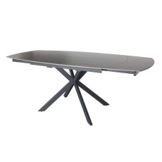 Sintered Stone 140-200cm Twist Extending Dining Table in Grey Sintered Stone 140-200cm Twist Extending Dining Table in Grey