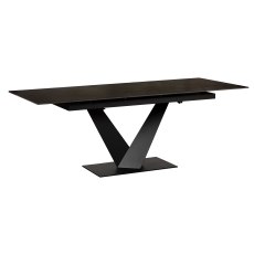 Sintered Stone V-Shape 160-205cm Extending Dining Table in Black Sintered Stone V-Shape 160-205cm Extending Dining Table in Black