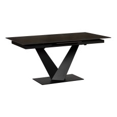 Sintered Stone V-Shape 160-205cm Extending Dining Table in Black Sintered Stone V-Shape 160-205cm Extending Dining Table in Black