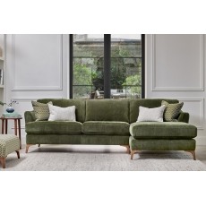 Hampton Velvet Upholstered 3 Seater Chaise Sofa Hampton Velvet Upholstered 3 Seater Chaise Sofa