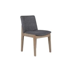 Feltz Smoked Oak and Fabric Dining Chairs in Dark Grey Feltz Smoked Oak and Fabric Dining Chairs in Dark Grey