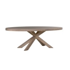 Feltz Smoked Oak 235cm Oval Dining Table Feltz Smoked Oak 235cm Oval Dining Table