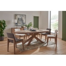 Feltz Smoked Oak 190cm Oval Dining Table Set with 6 Chairs Feltz Smoked Oak 190cm Oval Dining Table Set with 6 Chairs