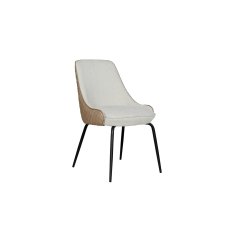 Sadie Biscuit Dining Chair with Fabric Seat and Diamond Leather Back Sadie Biscuit Dining Chair with Fabric Seat and Diamond Leather Back