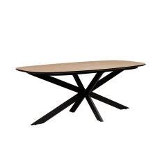 Sadie Industrial 200cm Dining Table in Oak Finish Sadie Industrial 200cm Dining Table in Oak Finish