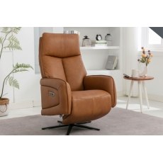 Pablo Leather 360 Swivel Triple Motor Electric Recliner Chair in Camel Pablo Leather 360 Swivel Triple Motor Electric Recliner Chair in Camel
