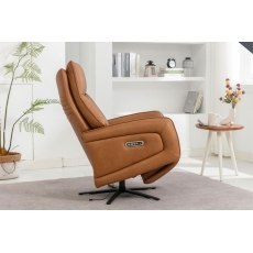 Pablo Leather 360 Swivel Triple Motor Electric Recliner Chair in Camel Pablo Leather 360 Swivel Triple Motor Electric Recliner Chair in Camel