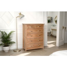 Moda Solid Oak 4 + 2 Chest of Drawers Moda Solid Oak 4 + 2 Chest of Drawers
