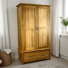 Moda Solid Oak 1 Drawer Wardrobe Moda Solid Oak 1 Drawer Wardrobe