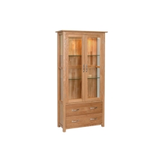 Moda Solid Oak Glass Display Cabinet