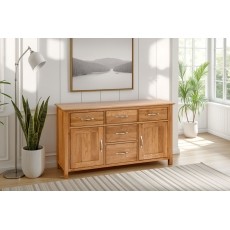 Moda 100% Solid Oak 4ft6in Sideboard Dresser Base Moda 100% Solid Oak 4ft6in Sideboard Dresser Base