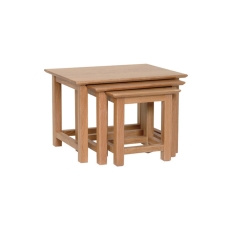 Moda Solid Oak Nest Of Tables