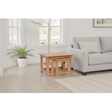 Moda 100% Solid Oak Nest Of Tables Moda 100% Solid Oak Nest Of Tables