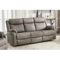 Ellena Soft Grey 3 Seater Recliner Sofa with Table Ellena Soft Grey 3 Seater Recliner Sofa with Table