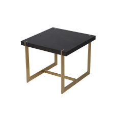 Soho Dark Brown & Gold Accents End Table