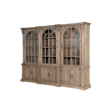 Colonial Reclaimed Pine Triple Display Cabinet