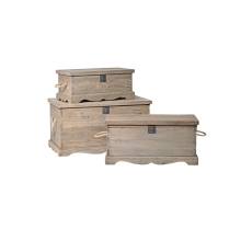 Colonial Reclaimed Pine Set of 3 Blanket Boxes