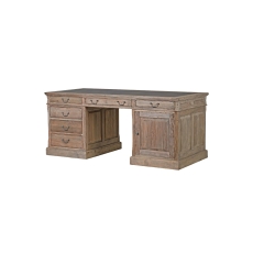 Colonial Reclaimed Pine Pine 2 Doors 11 Drawer Partner's Desk