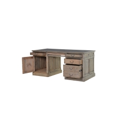 Colonial Reclaimed Pine Pine 2 Doors 11 Drawer Partner's Desk